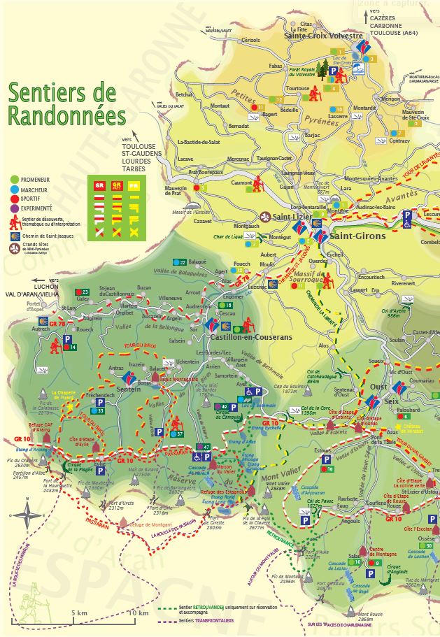 Carte randonnée Couserans Pyrénées
