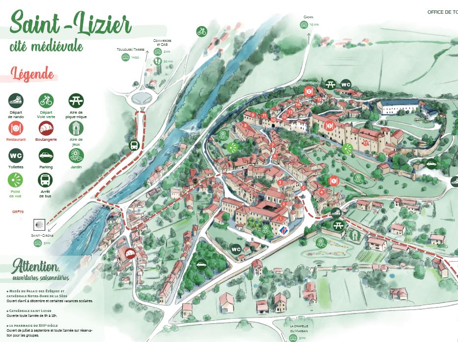 Saint-Lizier Map