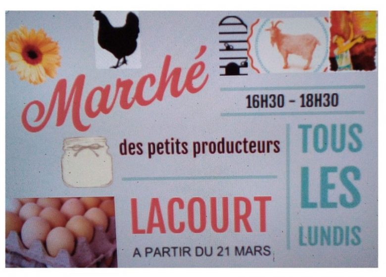 Affiche du marché de Lacourt pour la saison 2023
