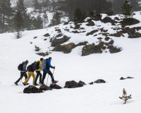 Les Ribes depuis l&rsquo;étang de Lers en raquettes