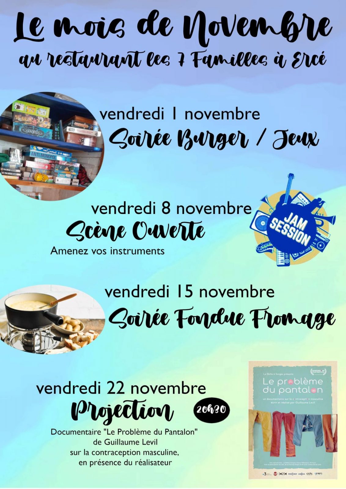 Soirée Burguer / Jeux au restaurant Les 7 Familles