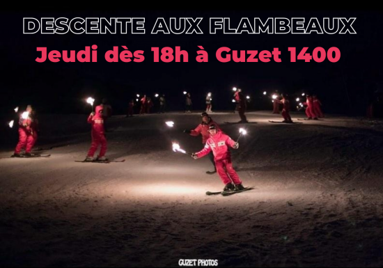 Guzet : Descente aux flambeaux & vente de boissons chaudes