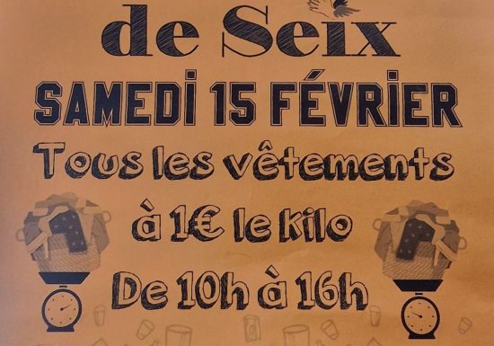 Braderie du Secours Populaire de Seix.