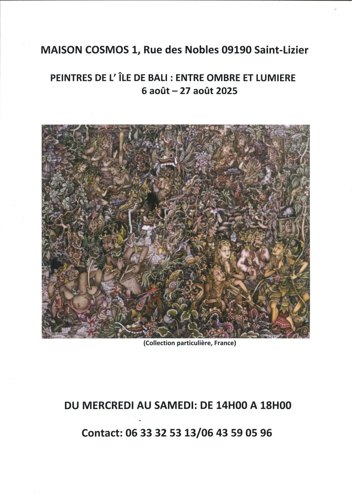 Exposition « Entre Ombre et Lumière » – Peintres de Bali