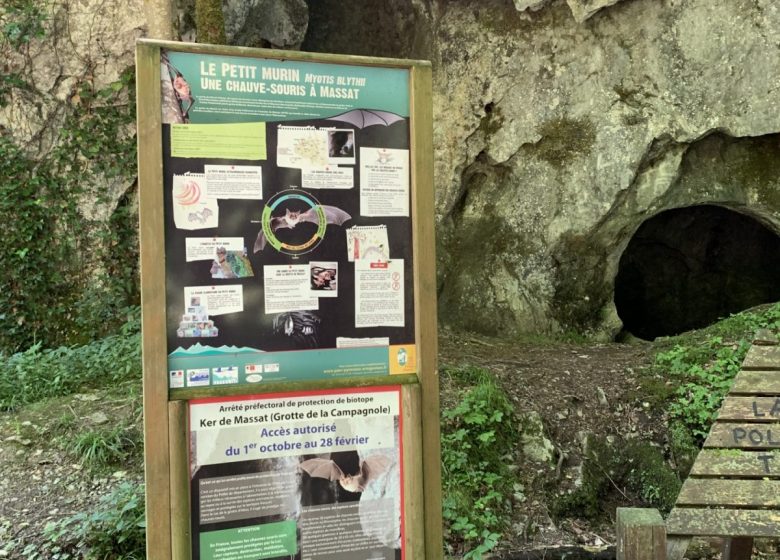 Panneau d’interprétation grottes chemin des diligences