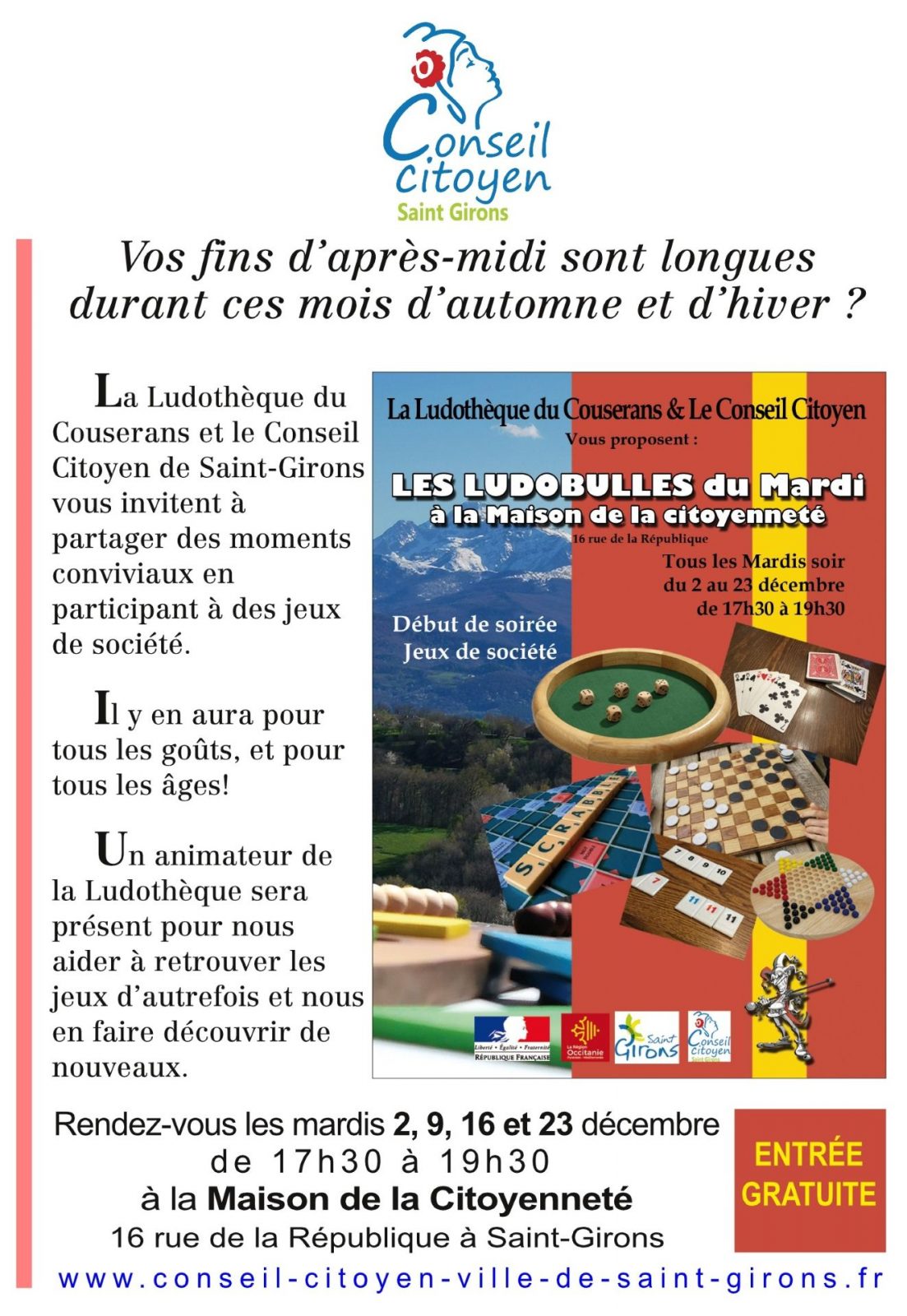 Les Ludobulles du mardi