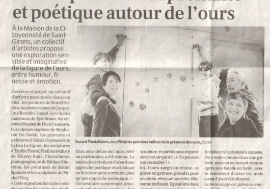 « Ours » – exposition collective à la Maison de la Citoyenneté, Saint-Girons
