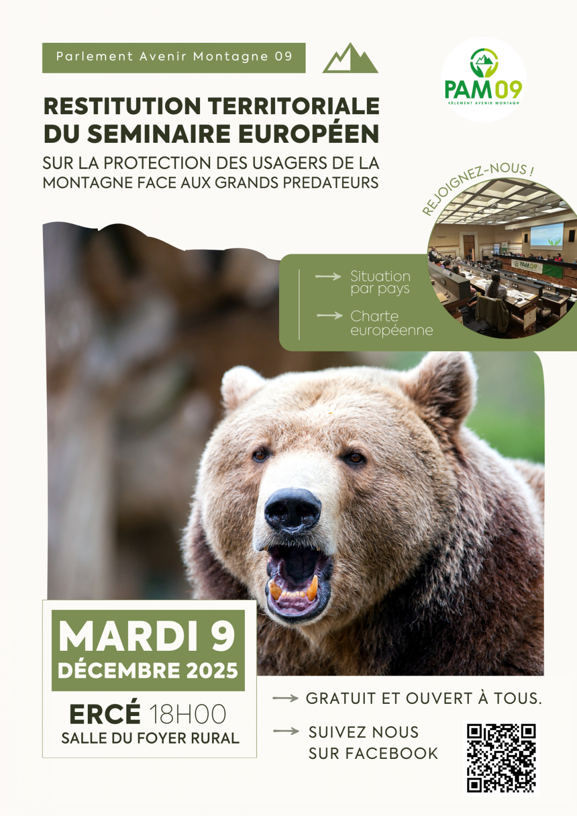 Restitution territoriale du séminaire européen sur la protection des usagers de la montagne face aux grands prédateurs