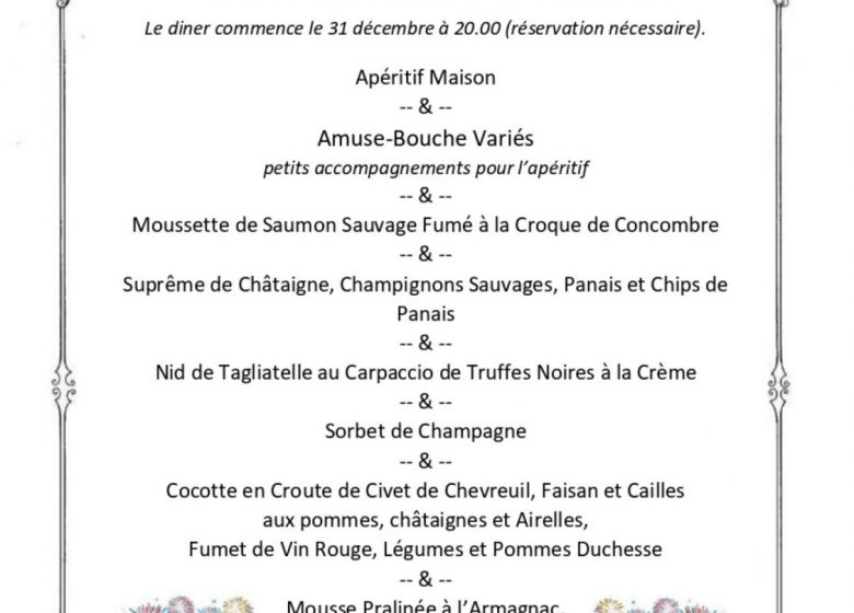 Réveillon du Nouvel An à l’Auberge Des Deux Rivières_Seix