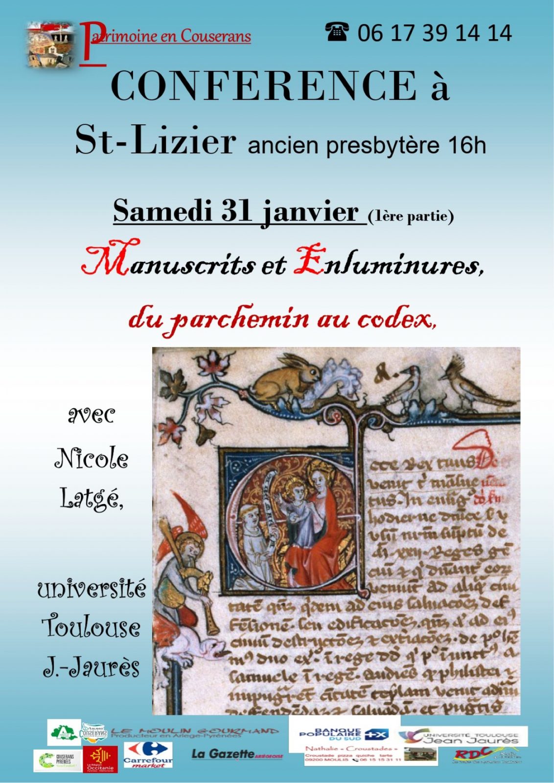 Conférence hivernale: Manuscrits et enluminures-Du parchemin au codex