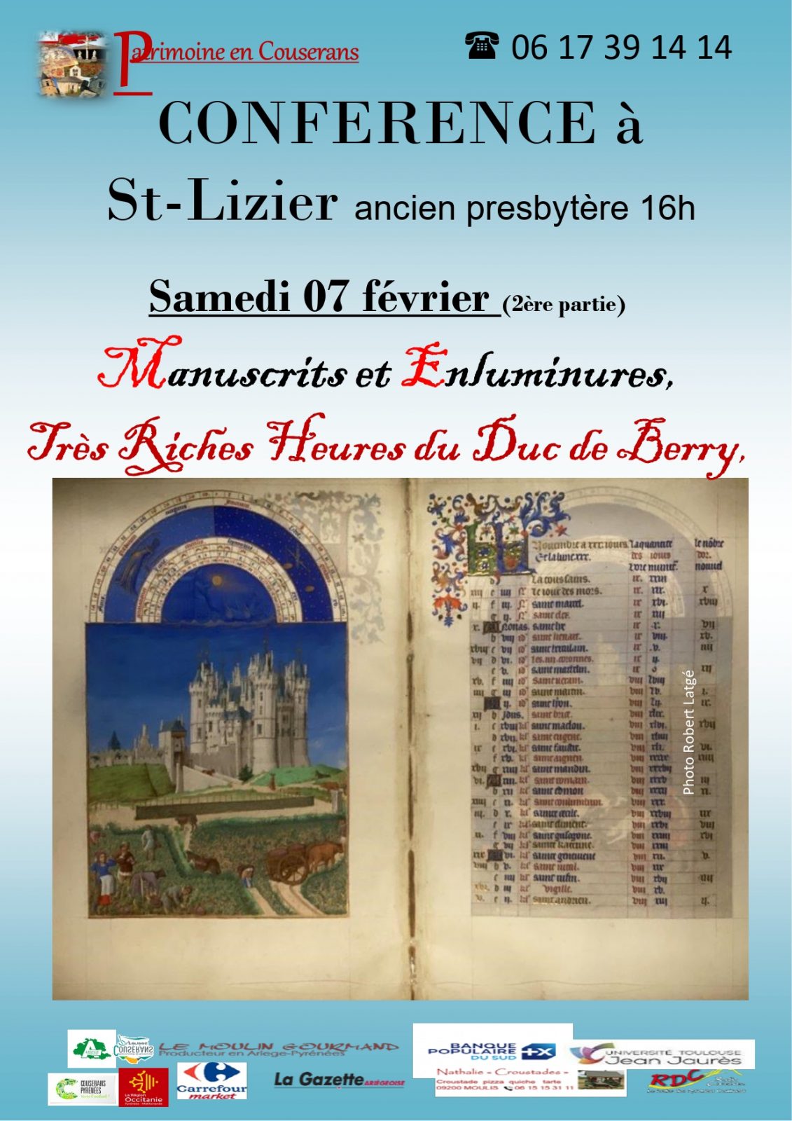 Conférence « Enluminures-Les Très riches heures du Duc de Berry »