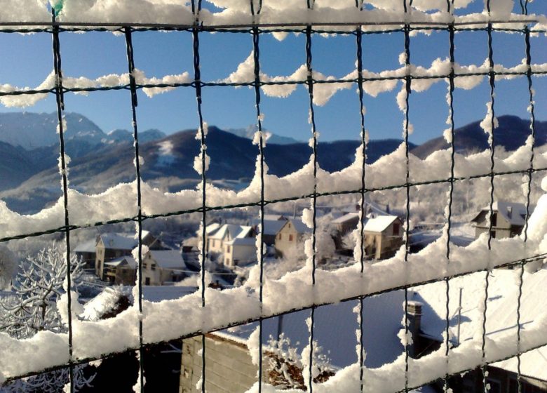 Arrout avec la neige