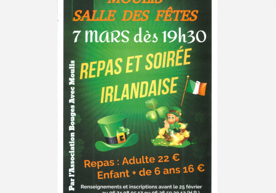Repas et Soirée Irlandaise