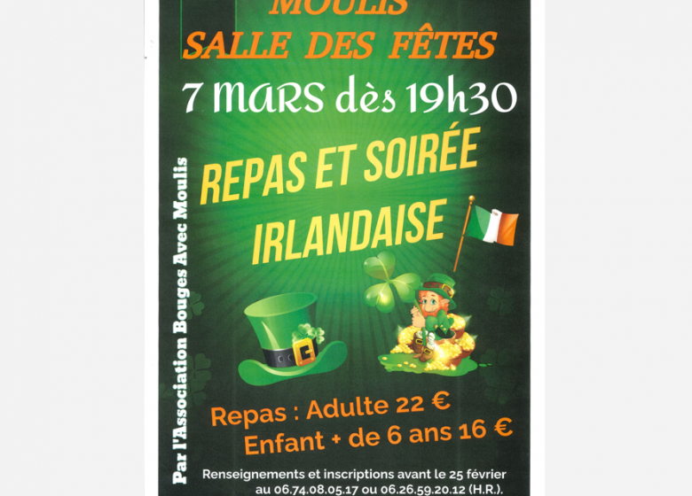 Repas et Soirée Irlandaise_Moulis