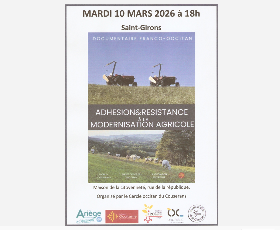 Projection d&rsquo;un documentaire des élèves du Lycée de st girons