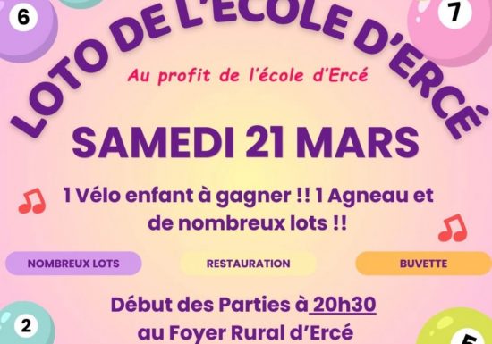 Loto de l&rsquo;école d&rsquo;Ercé