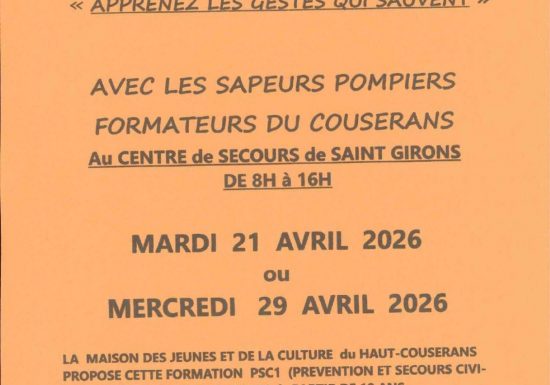Secourisme Formation PSC1 – Jeunes