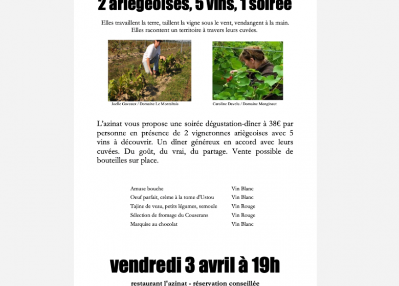 2 Ariégeoises, 5 Vins, 1 Soirée_Seix