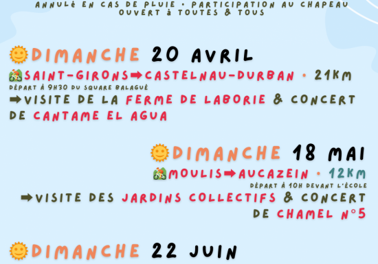 Rando vélo agriculturelle St Girons – Barjac