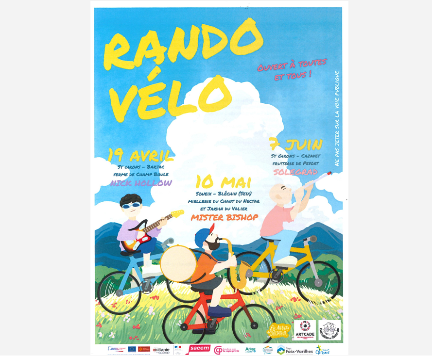Rando vélo Soueix Rogualle – Seix / Concert Mister Bishop