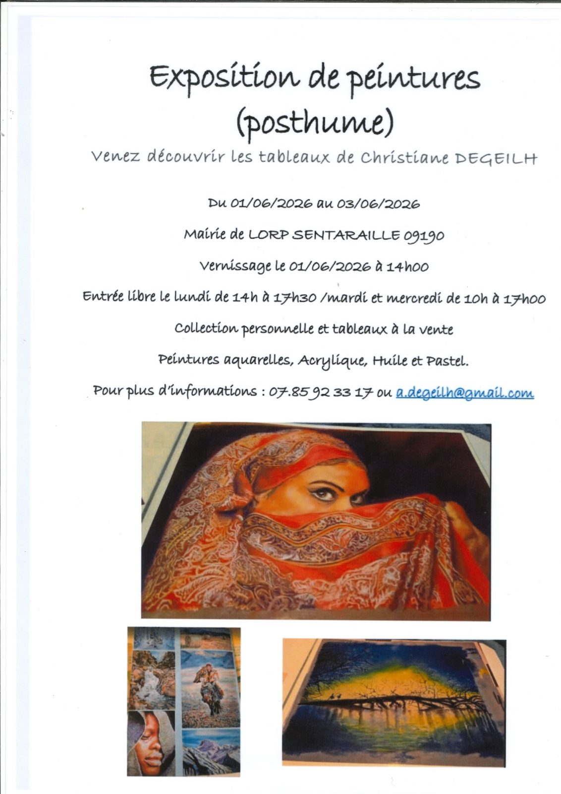 Exposition de Christiane Degeilh – Posthume