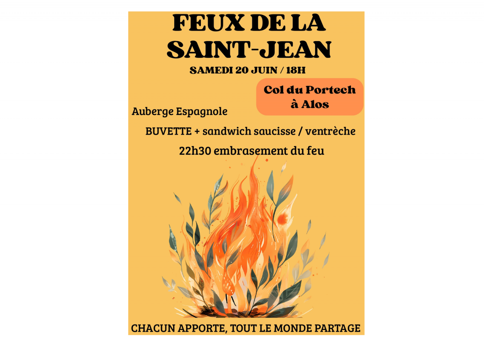 feu de la saint Jean Alos