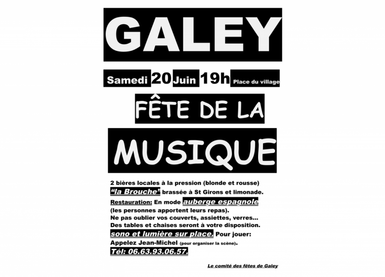 Fête de la musique à Galey_Galey