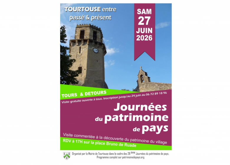 Journées du Patrimoine de Pays 2026_Tourtouse