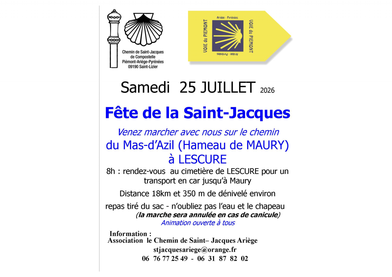 Marche sur le chemin de Saint-Jacques