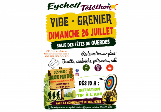 Vide grenier /marche /initiation tir à l arc