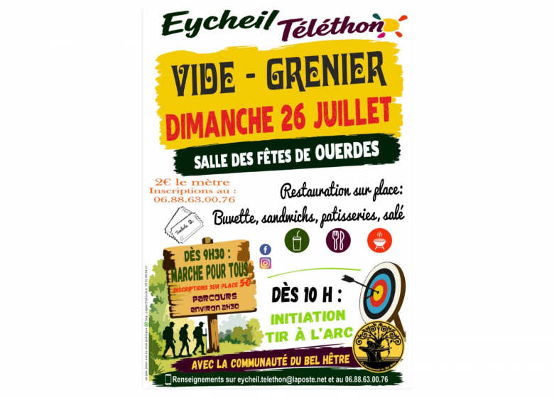 Vide grenier /marche /initiation tir à l arc_Eycheil