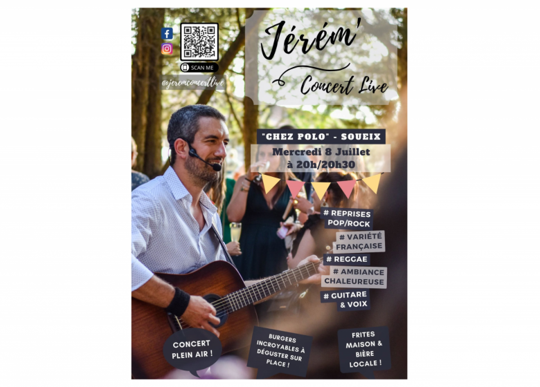 Jérèm&rsquo; en concert Chez Polo_Soueix-Rogalle
