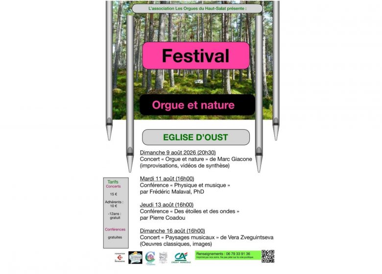 Festival Orgue & Nature – Conférence « Physique et musique » par Frédéric Malaval, PhD_Oust