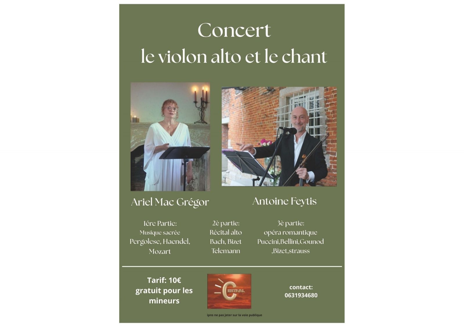 Concert « Le violon alto et Le chant »