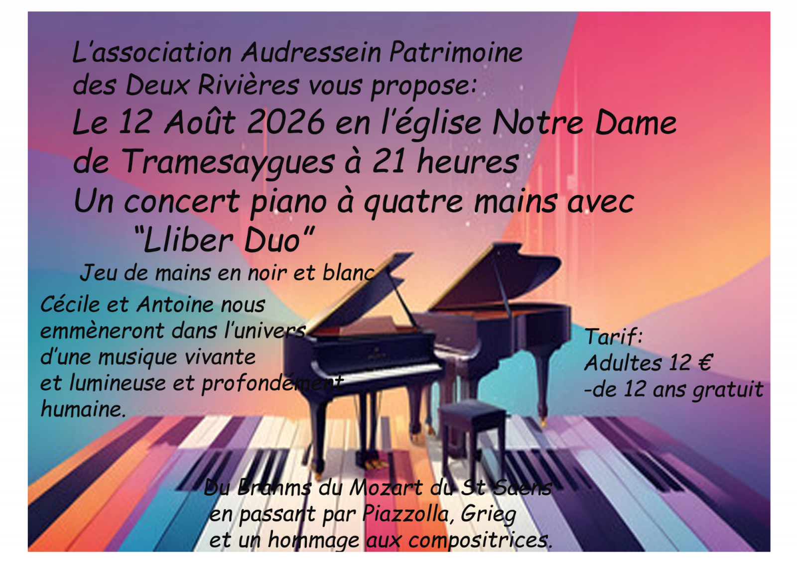 concert piano à quatre mains