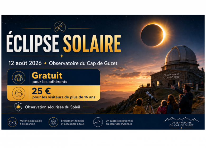 Éclipse solaire du 12 août 2026 : un rendez-vous exceptionnel à l’Observatoire du Cap de Guzet_Ustou