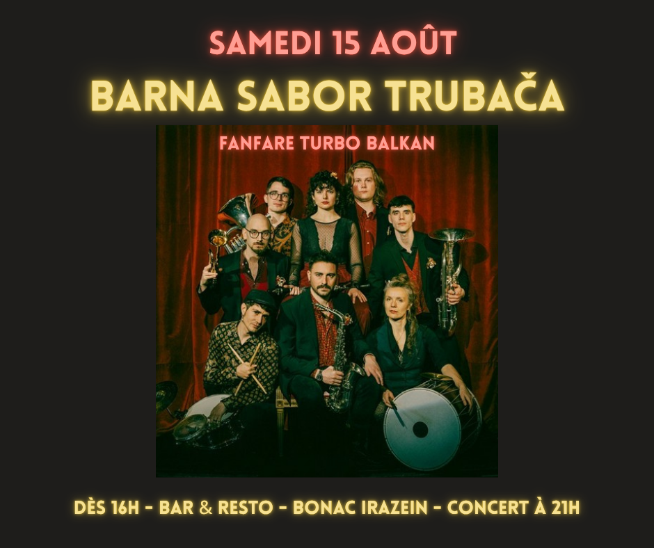 Soirée repas-concert avec Barna Sabor Trubača