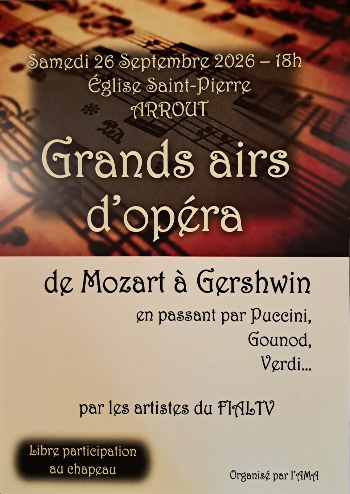 Concert « Grands airs d&rsquo;Opéra »