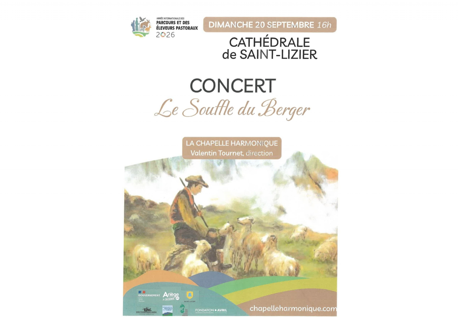 Journées du Patrimoine 2026 : Concert « Le souffle du berger » & animations dans la cité