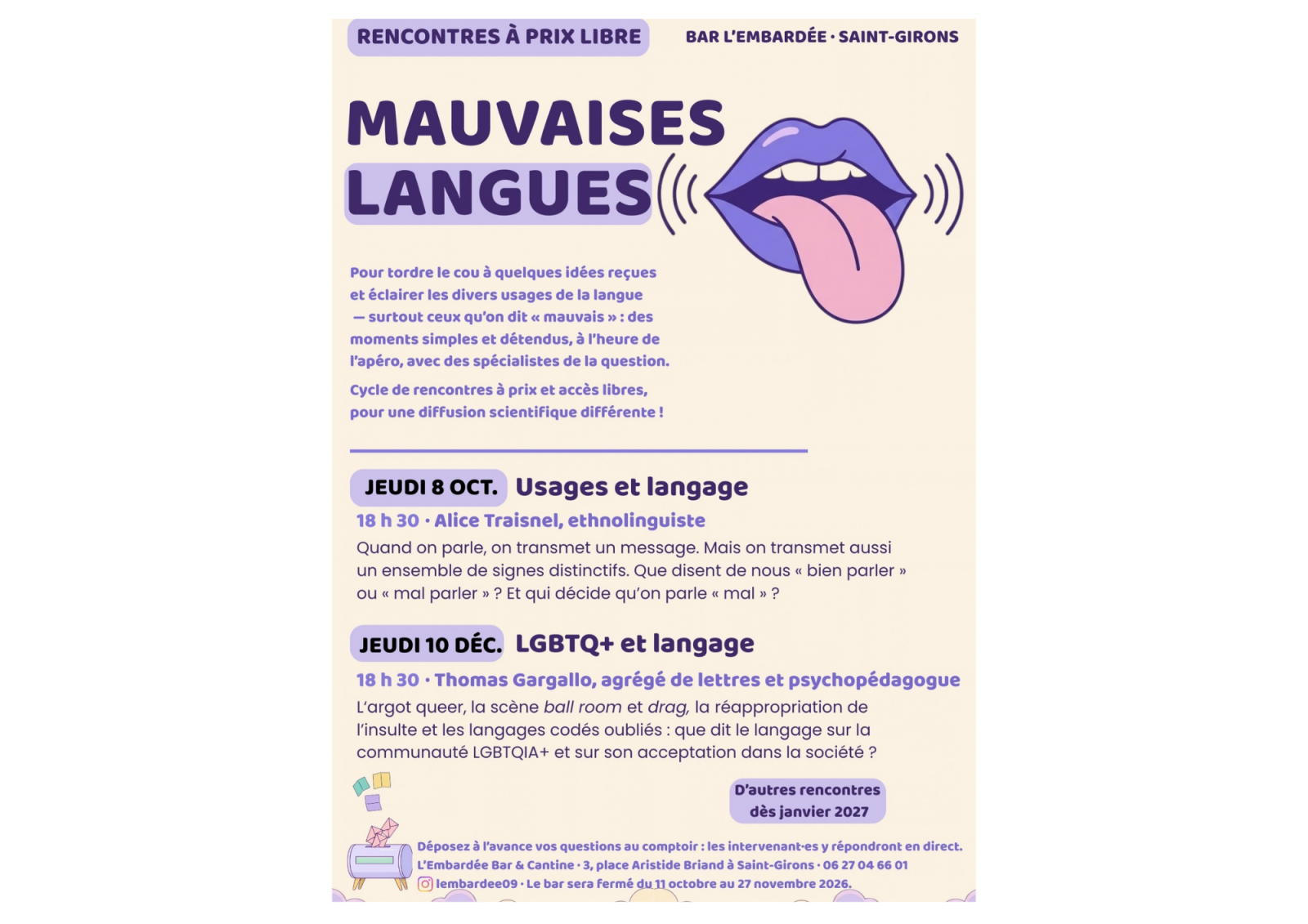Rencontres scientifiques « Mauvaises Langues »