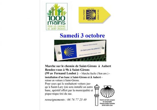 Marche « Mille mains pour le chemin de St Jacques »
