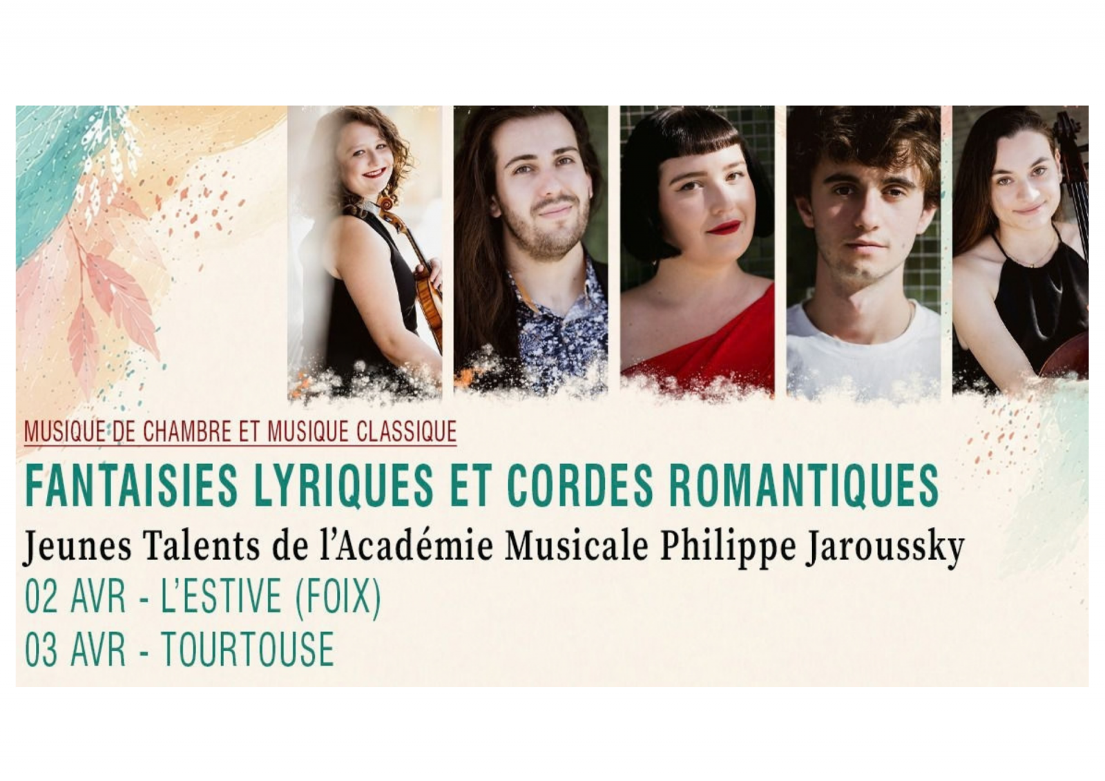 Fantaisies lyriques et cordes romantiques – Jeunes Talents de l’Académie Musicale Philippe Jaroussky