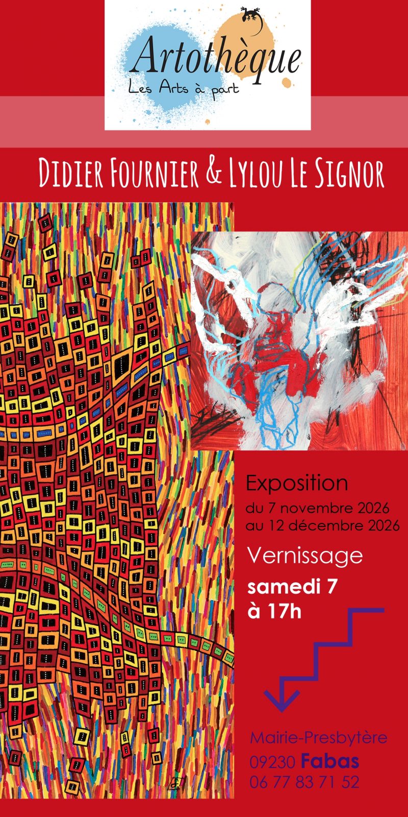 Exposition à l&rsquo;Artothèque : Didier Fournier et Lylou Le Signor