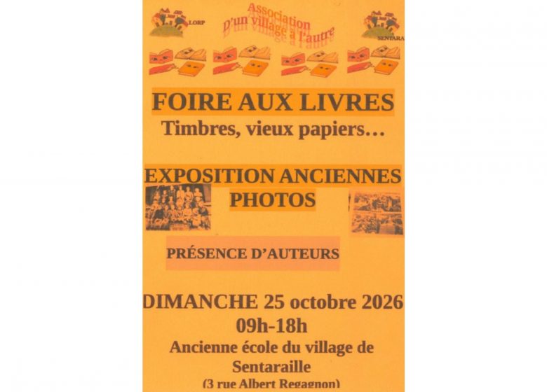FOIRE AUX LIVRES à l&rsquo;ancienne école du village de Sentaraille_Lorp-Sentaraille