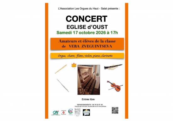 Concert en l&rsquo;église d&rsquo;Oust