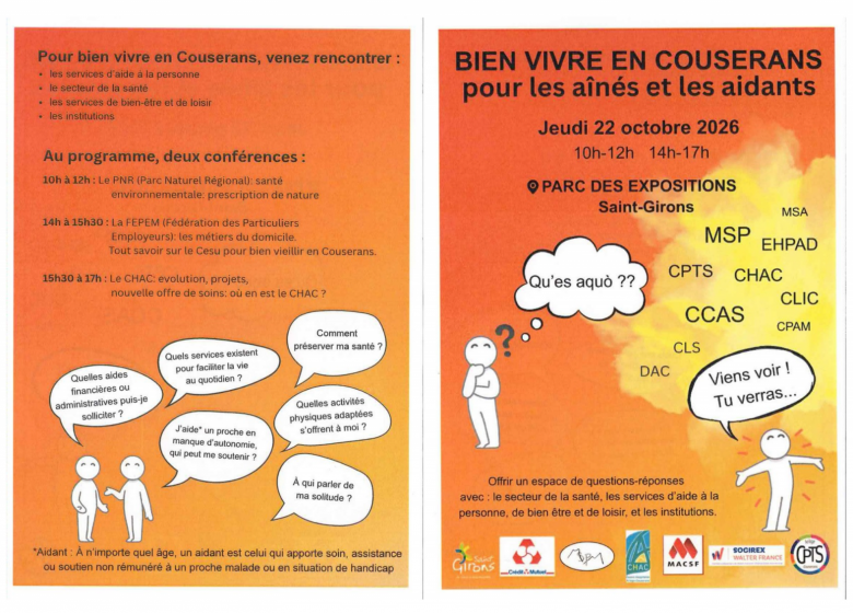 4ème édition : « Bien vivre en Couserans » pour les aînés et les aidants_Saint-Girons