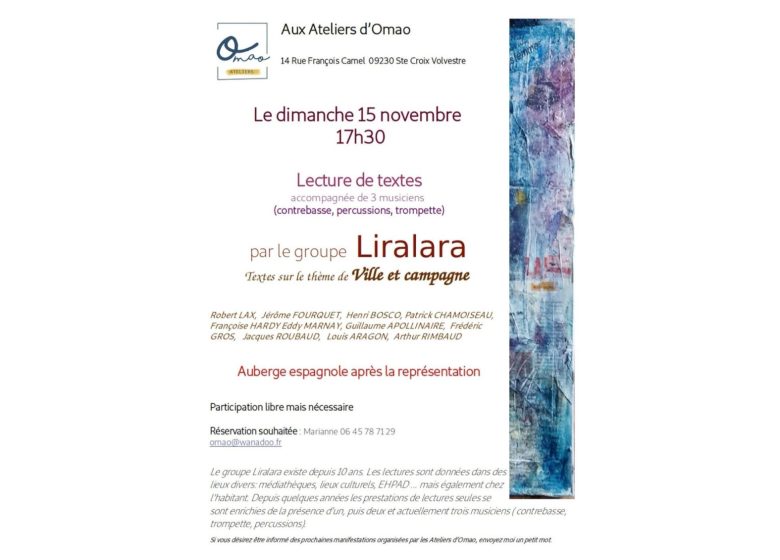 Liralara aux Ateliers d&rsquo;Omao_Sainte-Croix-Volvestre