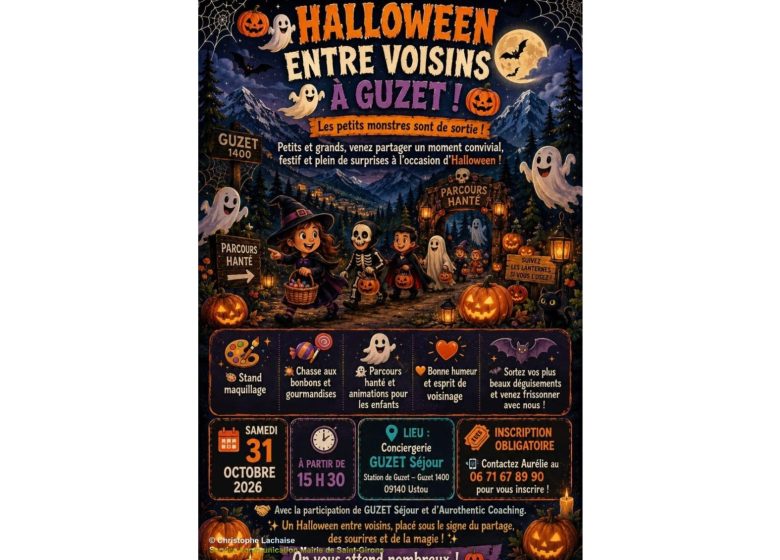 Halloween entre voisins à Guzet !_Ustou