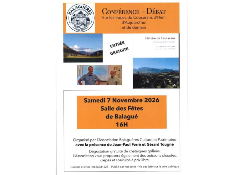 Conférence débat : Sur les traces du Couserans d&rsquo;hier, d&rsquo;aujourd&rsquo;hui et de demain_Balaguères
